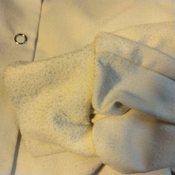 Green Town Pink Ribbon Scrub Top White Jacket Long Sleeve 2X - Picture 7 of 8